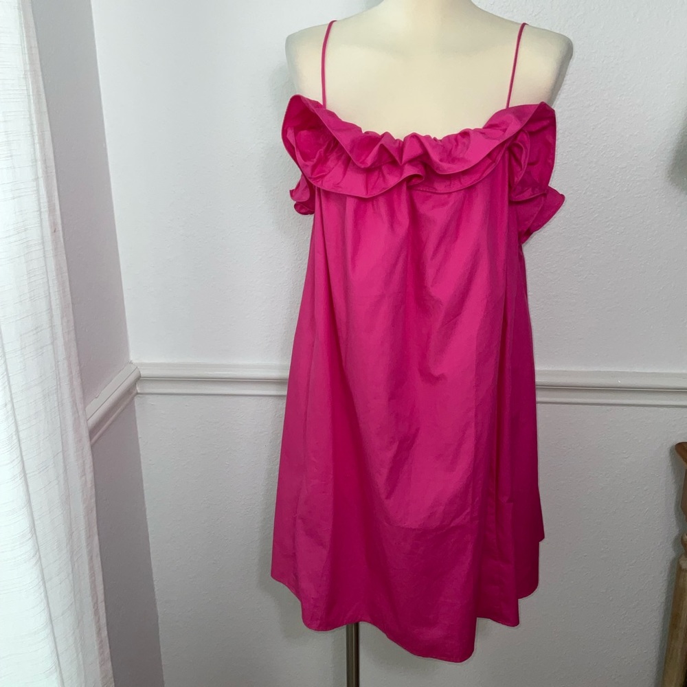 H&M NEW with tags ruffle top spaghetti strap dress sz M